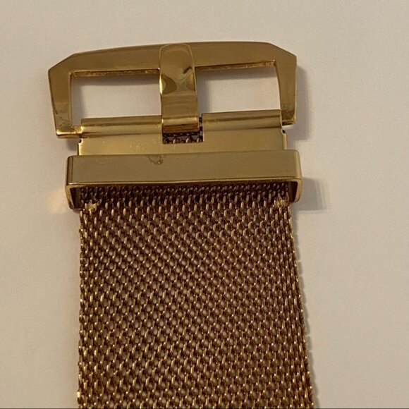 VINTAGE ERICKSON BEAMON BRACELET WIDE GOLD TONE MESH BELT BUCKLE LOOK 7” - 7.5” - Picture 16 of 16